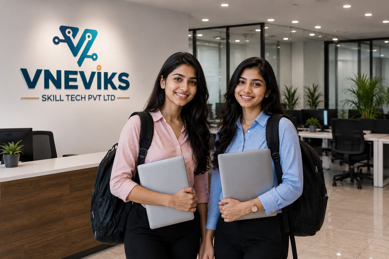 Students collaborating on a project in a VNEVIKS classroom